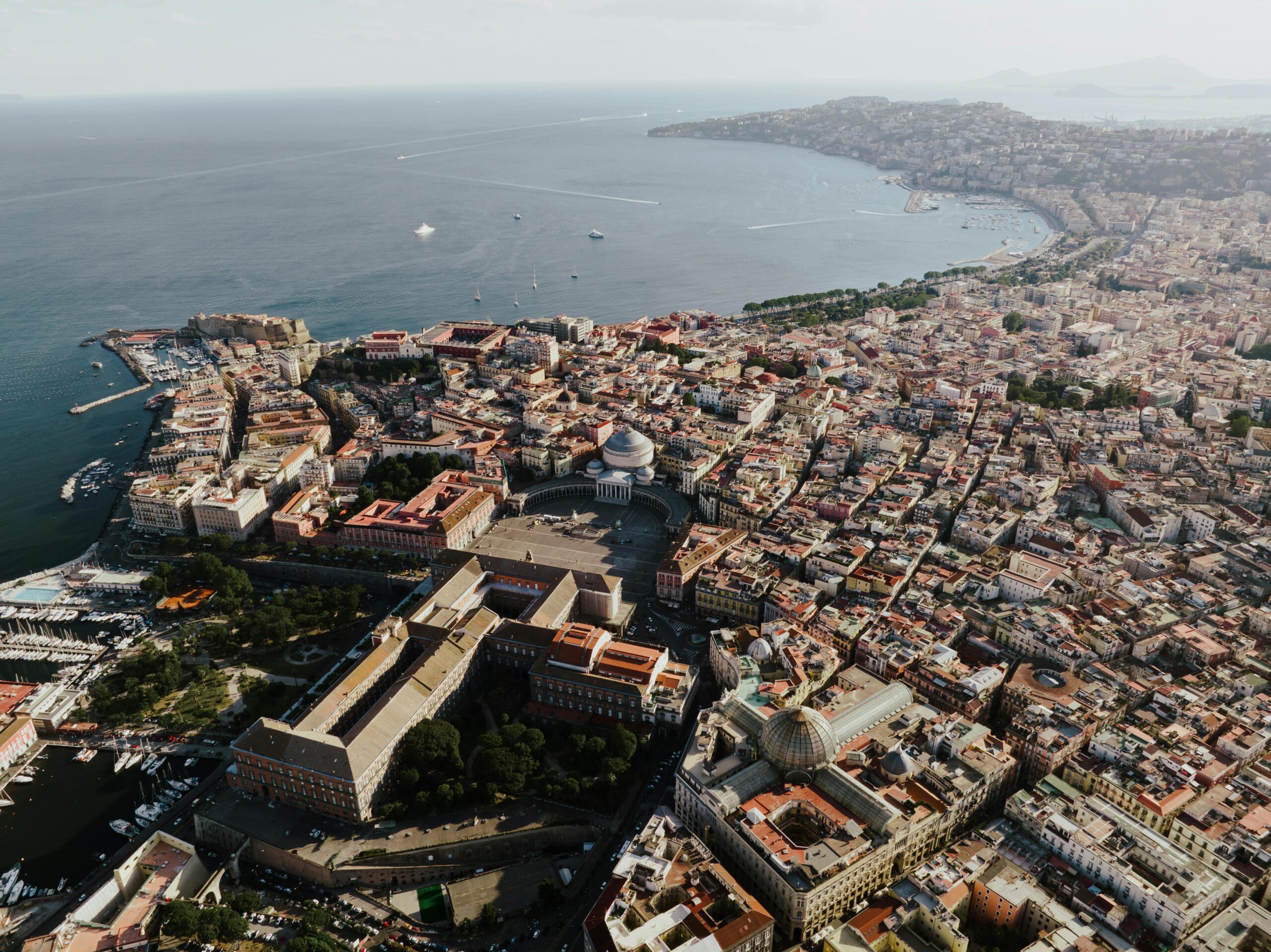 Aerial View of Naples, Italy